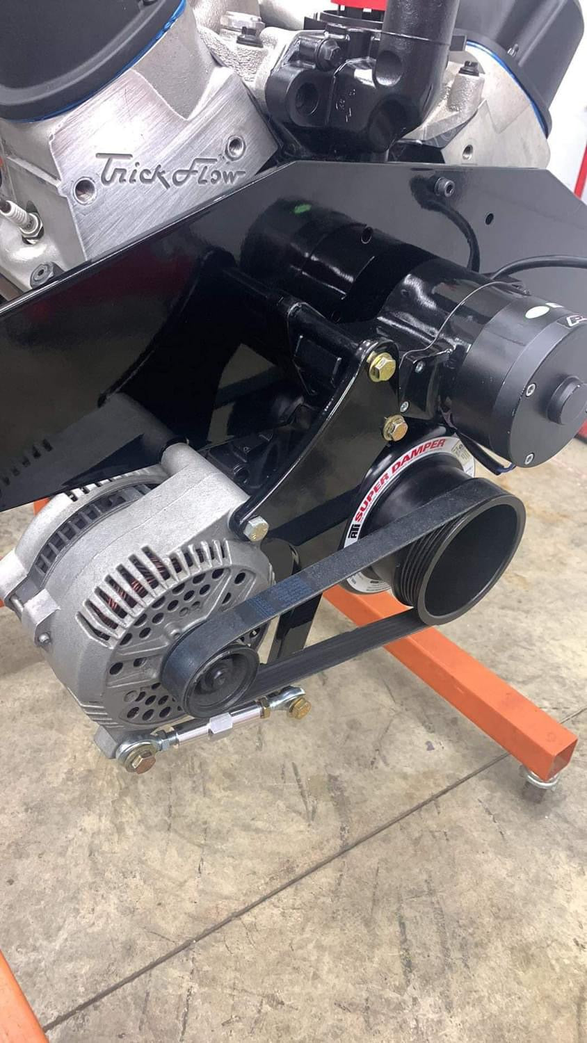 SBF 8.2/9.5 Deck Passenger Side Alternator Mount Extra Low