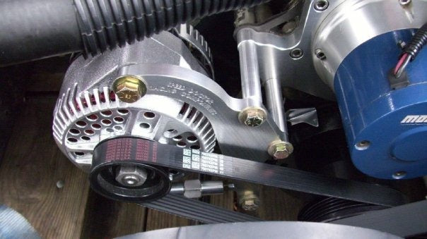 SBF 8.2/9.5 Deck Passenger Side Alternator Mount Original
