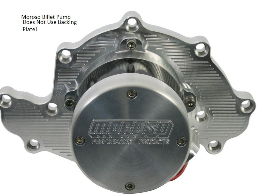 SBF 8.2"/9.5" Driver Side Alternator Mount Electric Water Pump Backing Plate Style Or Moroso Billet  Pump